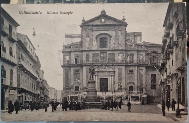 Cartolina Caltanissetta - Chiesa Collegio Fp / Vg