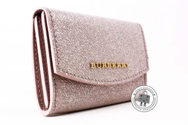 NEW Burberry 3996513 Chesham Horseferry And Leather Card Case Pale Orchid Leathe 3