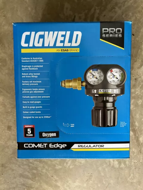 Cig Weld Oxygen Regulator Pro Series Comet Edge ESV4 Vertical Inlet 1000kpa