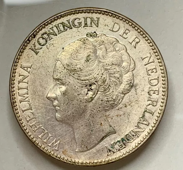 1 Gulden 1931  Niederlande  Königin Wilhelmina . Silbermünze .