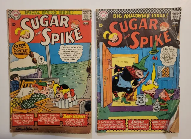 DC comics: Sugar And Spike #64 & 67, 1966