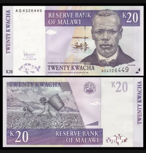 MALAWI 20 Kwacha, 2007, P-52, UNC World Currency