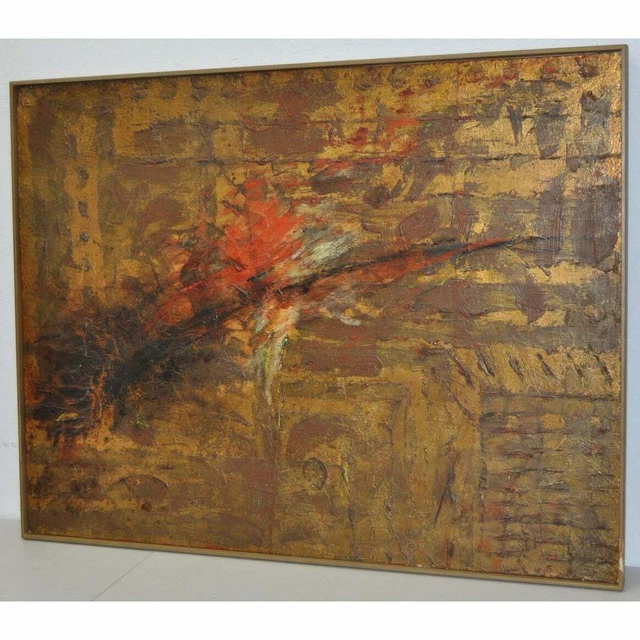 Vintage Mid Century Modern Abstract Oil Painting c.1960