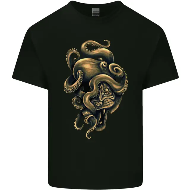 Octiger Octopus Kraken Cthulhu Tiger Kids T-Shirt Childrens