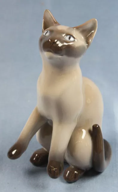 Katze Katzenfigur Porzellanfigur Bing gröhndahl siamkatze porzellankatze 1950