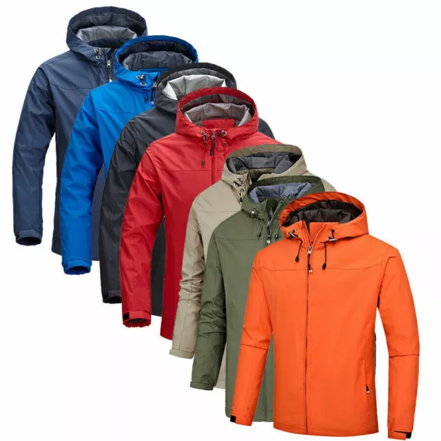 Herren Softshell Jacke Atmungsaktiv Regenjacke Windbreaker Wasserdicht Windjacke