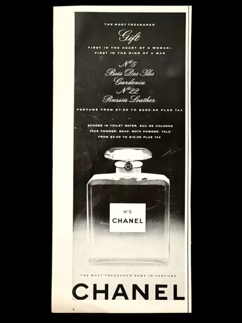 1952 Chanel No. 5 PRINT AD Vintage Bottle Decor