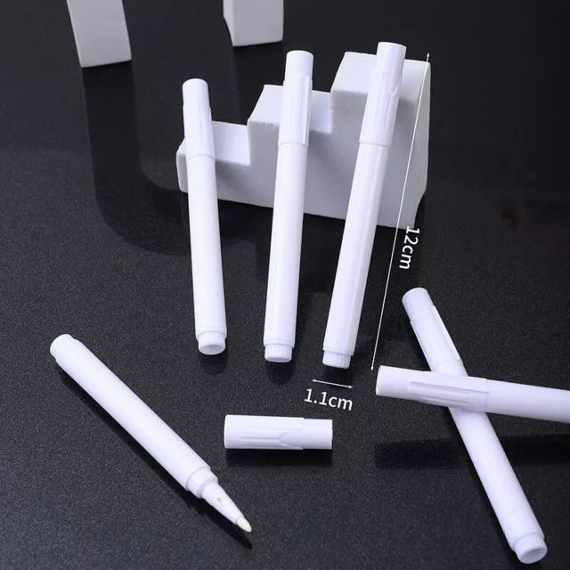 2 piezas Pluma marcador líquido blanco suministro de arte Pluma de pizarra borrable sin polvo Cha SC