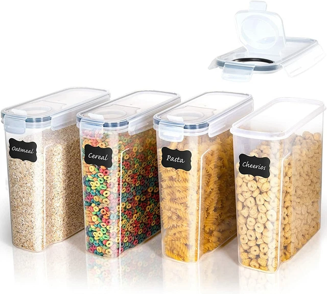 CEREAL CONTAINER SET 4 Piece Airtight Large Dry Food Multipurpose
