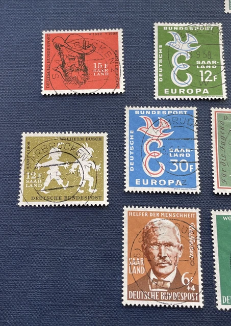 Saarland 1958, OPD Saarbrücken Mi.-Nr. 429 - 444 kompl. Ausgabe, gestempelt 2