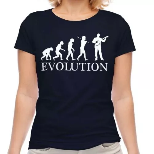 Banjo Lecteur Évolution Femmes T-Shirt Cadeau Corde Accordeur