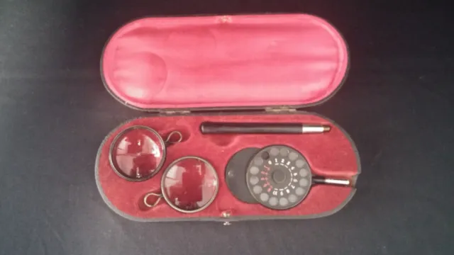 Antikes Ophtalmoskop - Augenspiegel Set im Originaletui