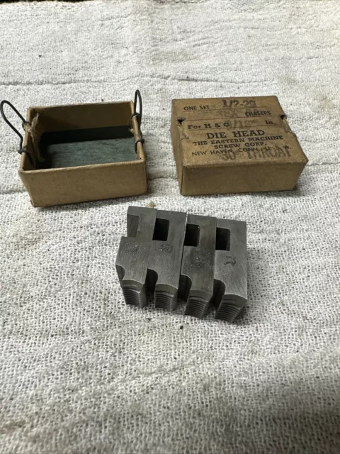 1/2-20 Thread Chasers for H&G 9/16" Threading Die Head Eastern Machine Screw