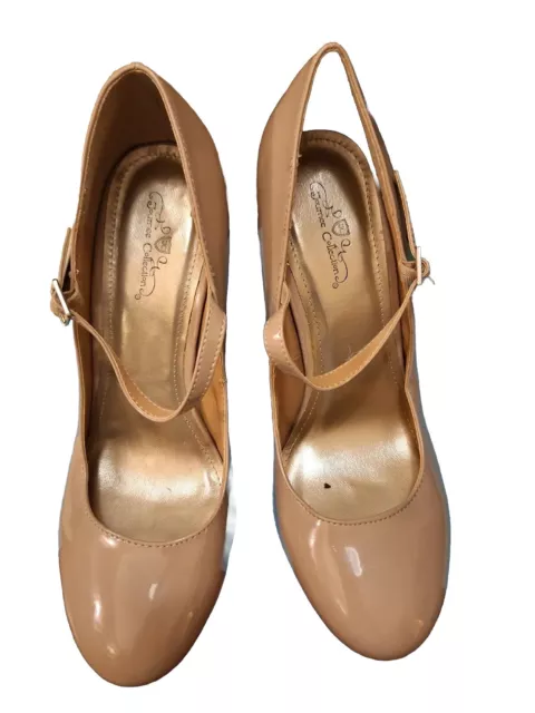 Journee Collection Womens Mary Jane Round Toe Pumps Nude Sz 9