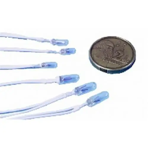 6V BLUE TechBrands Pre-connected Cable Mini Lamp (4x10mm)