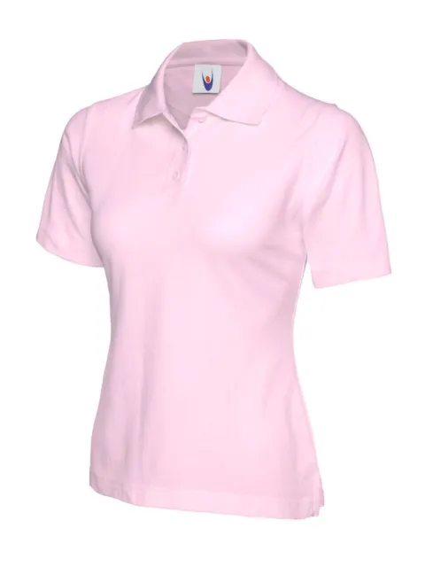 Ladies & Girls Pique Polo T Shirt Size 8-22 - WOMENS CASUAL PLAIN SHORT SLEEVE