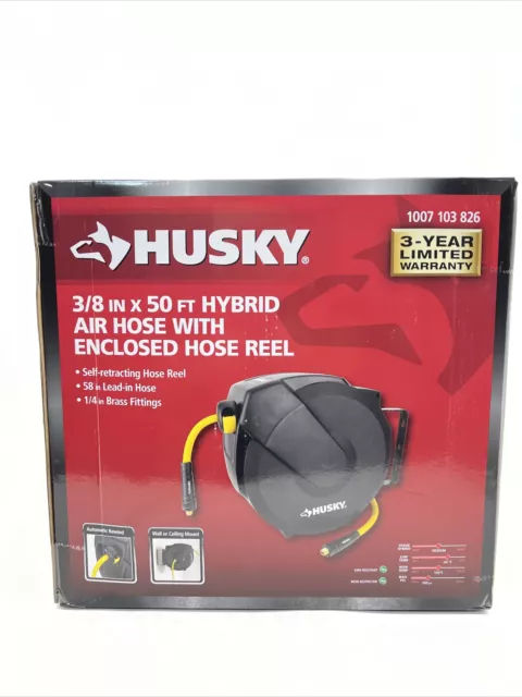 HUSKY 3/8 IN. x 50 ft. Hybrid Air Hose - Yellow Medium Use - New