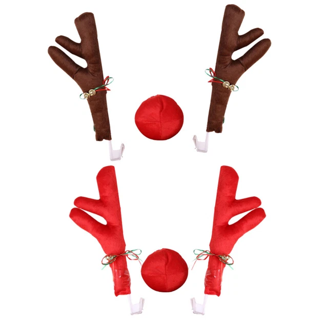 2 Sets Auto Dekoration Weihnachten Geweih Dekoratives Weihnachtsdeko Elch