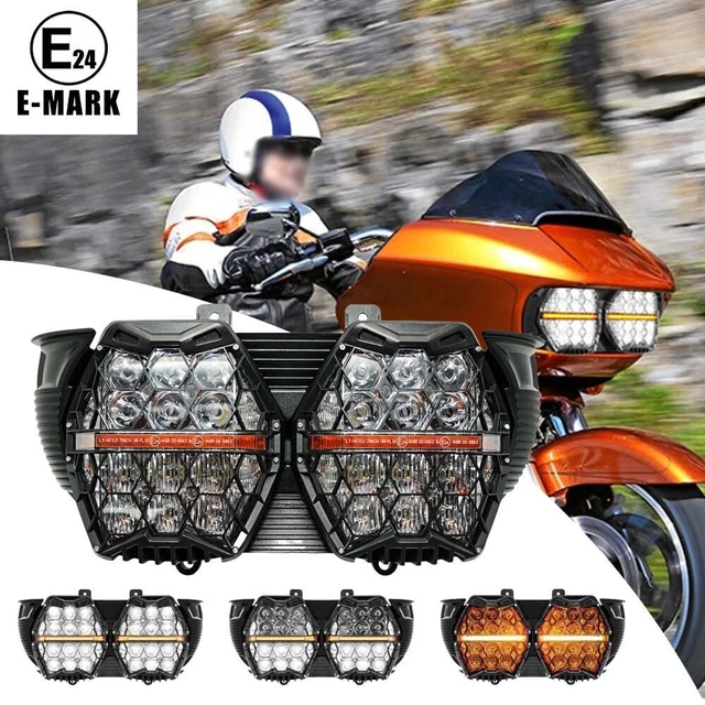 Black Hi/Lo LED Projection Headlight Harley V Rod V-Rod VROD VRSC VRSCA VRSCDX