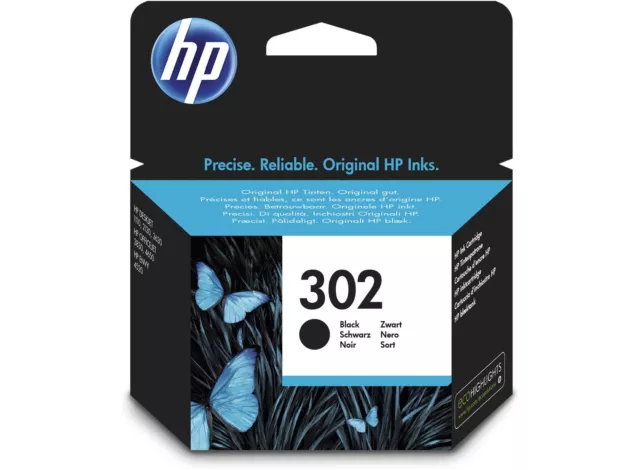 HP 302 Black Original Ink Cartridge (F6U66AE) for DeskJet 3630 Printer 2