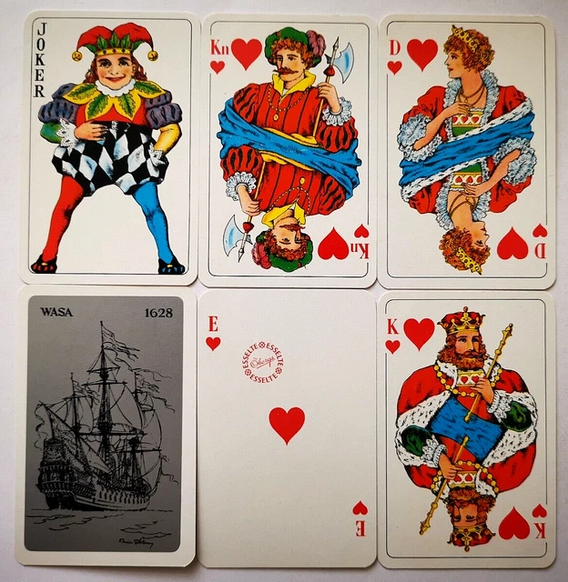 Vintage Playing Cards Obergs Sweden 52 & 2 Jokers & H & Box 1970 Uk Freepost
