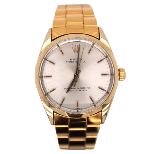 OROLOGIO ROLEX OYSTER Perpetual 34 mm in acciaio placcato oro