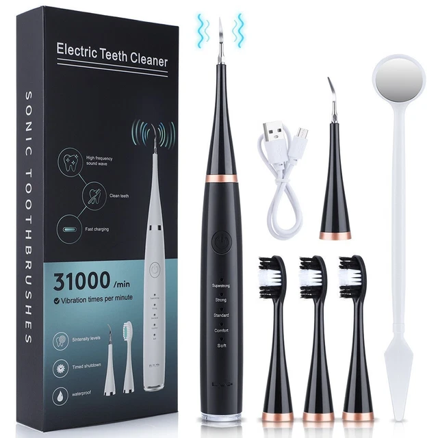 Powerful Ultrasonic Plaque Remover for Teeth with 5 Modes - Dental Tooth Cleaner