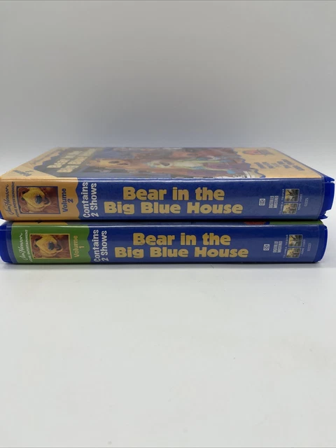 BEAR IN THE Big Blue House VHS Lot Vol. 1 & 2 Original Jim Henson ...