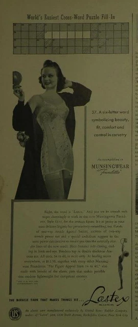 Magazine Ad* - 1941 - Lastex Girdles - World War II