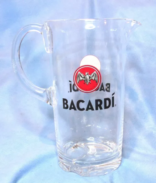 Bacardi Rum 32 oz Heavy Duty Acrylic Plastic Pitcher Professional Bar Model Bat