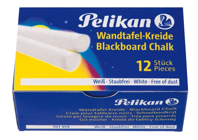 Pelikan Wandtafel Kreide Weiß, 12er Set (2019) | 701359 | Pelikan