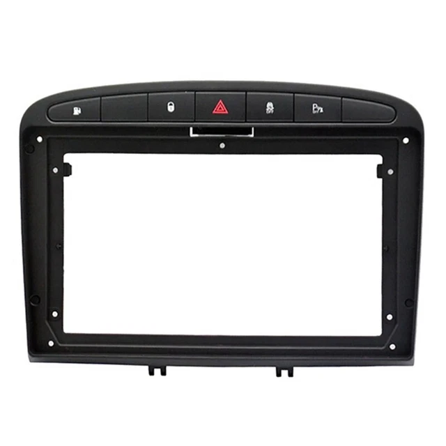 Fascia Pannello Radio 2 DIN 9 Pollici Per Ford Focus 2 MK2 (2005-2011) - Kit Di Montaggio In Plastica ABS, Colore Nero
