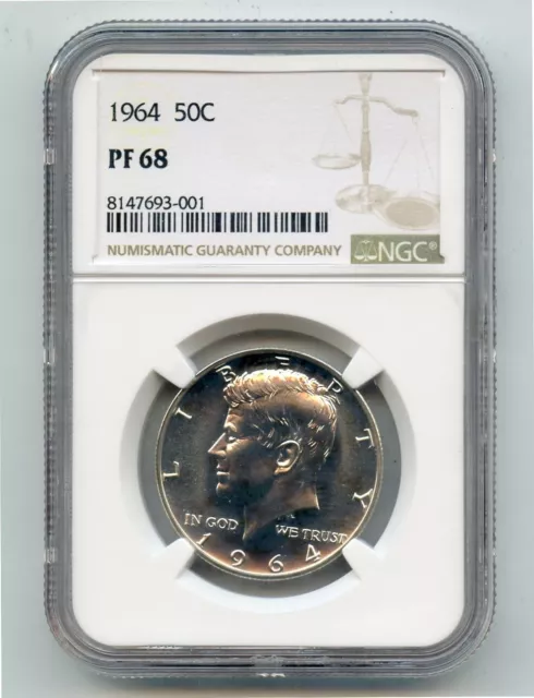 1964 Silver Proof Kennedy Half Dollar  (PF68) NGC High Grade!