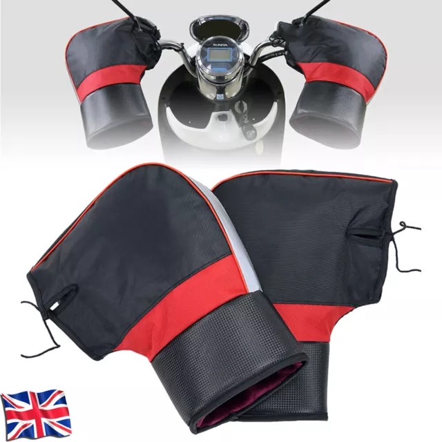 Motorcycle Bike Gloves Warm Handle Bar Hand Muffs Mitts Cover Waterproof