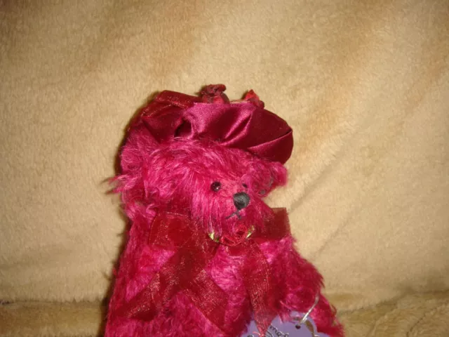 Annette Funicello Ruby Red Mohair Bear 3