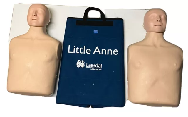 Set Of Laerdal Little Anne CPR Trainer Manikin Adult Torso FirstAid Nursing EMS