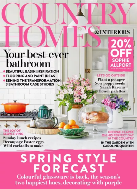 Country Homes & Interiors Magazine April 2024  ~ New ~
