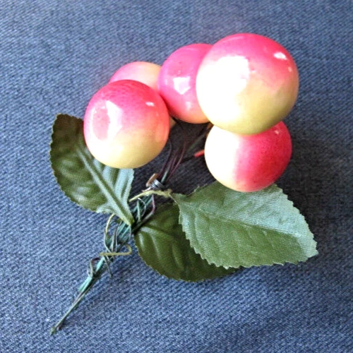 Vintage Carmen Miranda lacquered fruits bunch for millinery jewelry making #17