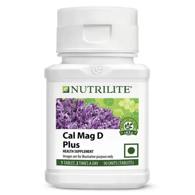 Amway NUTRILITE Cal Mag D Plus 90 TABLET calcium tablet for women (pack of  1)..