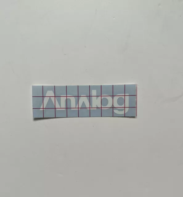 AG ANALOG Logo  Sticker / Snowboard Burton / Die-cut / WHITE / Small