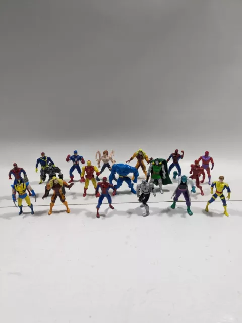 Toy Biz Marvel X-Men Heavy Metal Heroes Die-Cast Figures Lot of 18 90s Spiderman