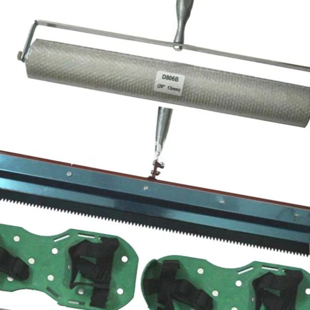 UN NUEVO Kit de herramientas autonivelante de cemento pintura de piso epoxi hoja de rodillo pico