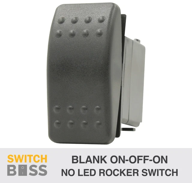Rocker Switch BLANK ON-OFF-ON - NO LED - SPDT 4x4 Toggle Boat Caravan Marine 12v