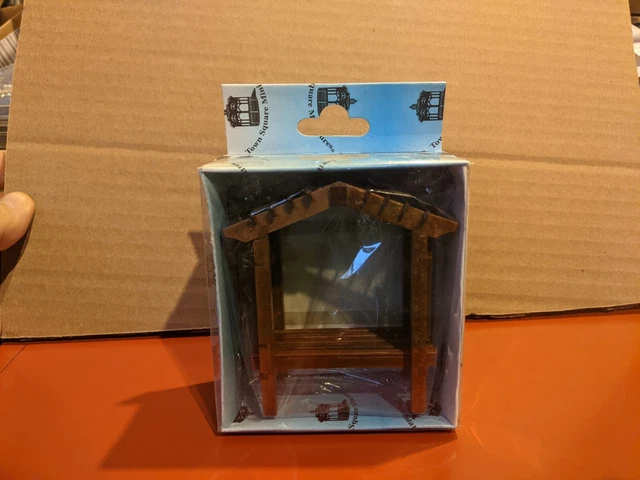 Garden Bench w/Gazebo, NEW in Box, Town Square Miniatures, Wood #T7740