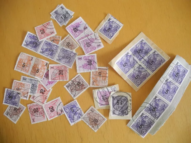 DDR,  39 Stck Fünfjahresplan, Überdruck, meist echt gelaufen, undurchsucht