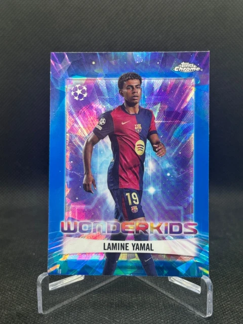 2023-24 Topps Chrome UEFA Lamine Yamal #64 RC Rookie Purple Speckle