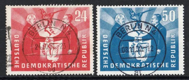 DDR MiNr. 284/85 "Deutsch-polnische Freundschaft", Bedarfstempel, Michel 65,--