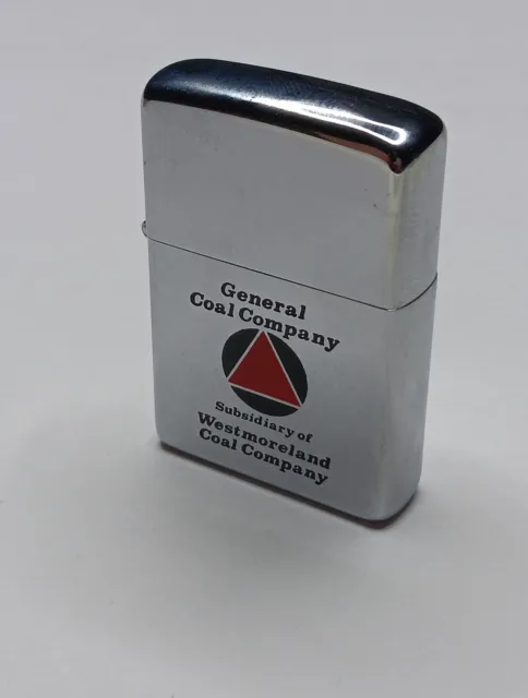 1970 Zippo Lighter Unstruck In Box General Coal Company Westmoreland Chrome L1