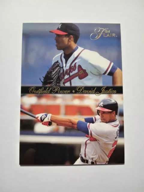 FLEER 1994 MLB "David Justice" #7 (of 10) Braves TRADING CARD Baseball