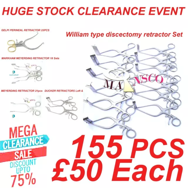 Williams Discectomy Retractor Set Ducker Retractor GELPI RETRACTOR Clearance £50